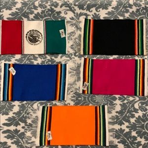 Drink coasters, about 3.5 inches long.